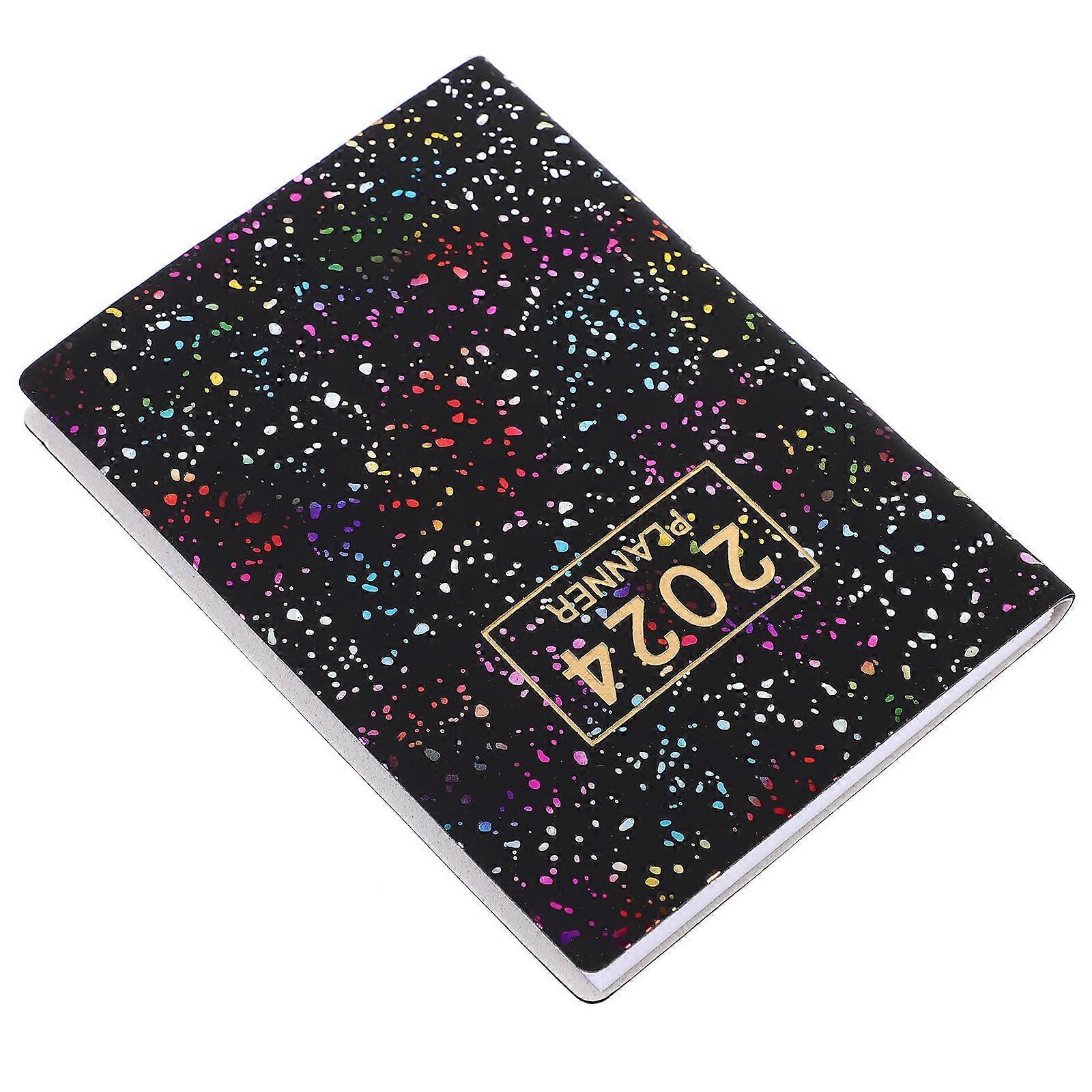 Black Portable Student Planner Book for Writing 2Pcs Office Organizer