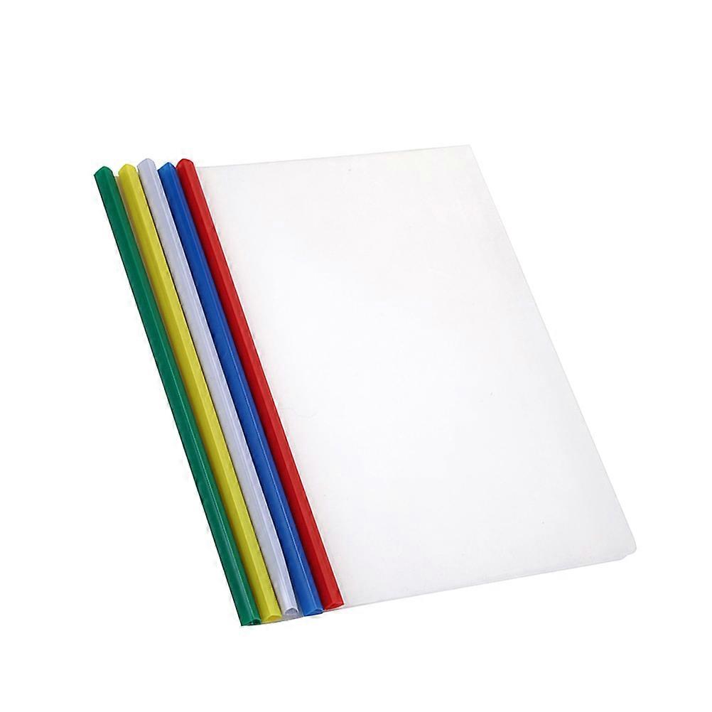 Contract File Holder Sliding Bar File Clamps Transparent Plastic For School Use A4 Size 20Set