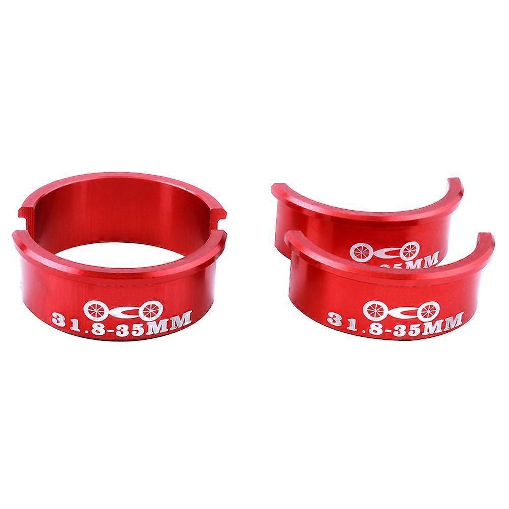 Bike Handlebar Conversion Sheet Clamp 12Pcs Set Red Aluminum Alloy