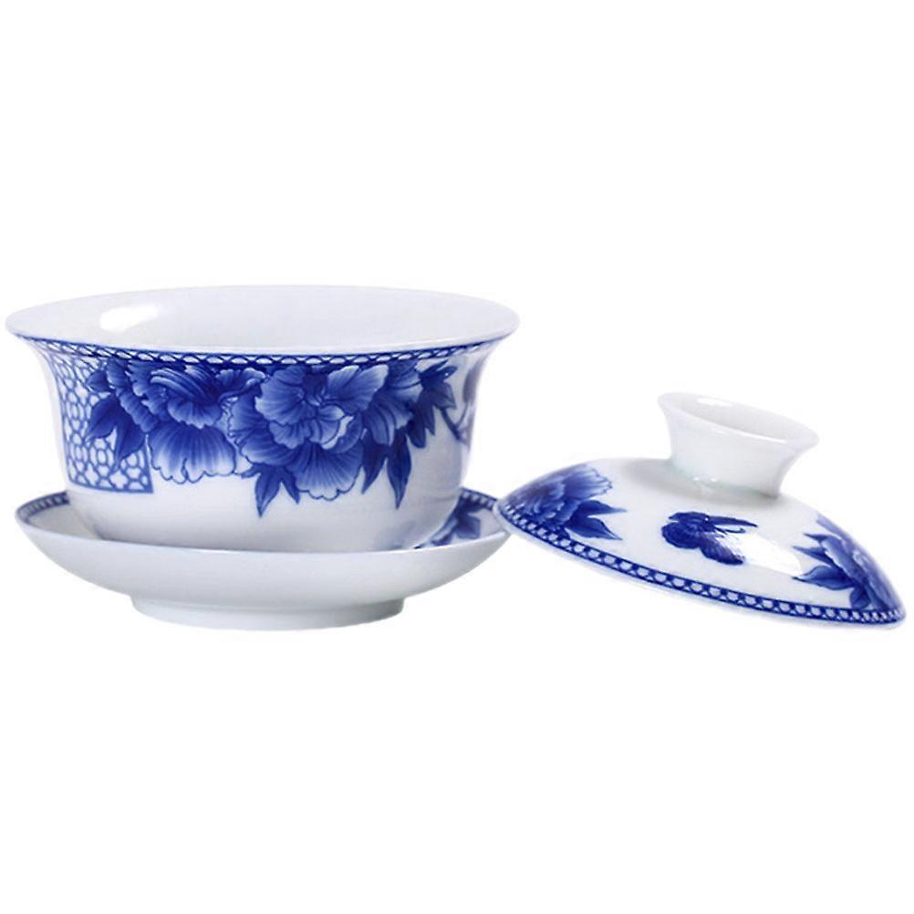 Multi Color Ceramic Tea Bowl Set With Lid Overflow Protection Perfect For Tea Ceremony At Home Office And Restaurants 4Set