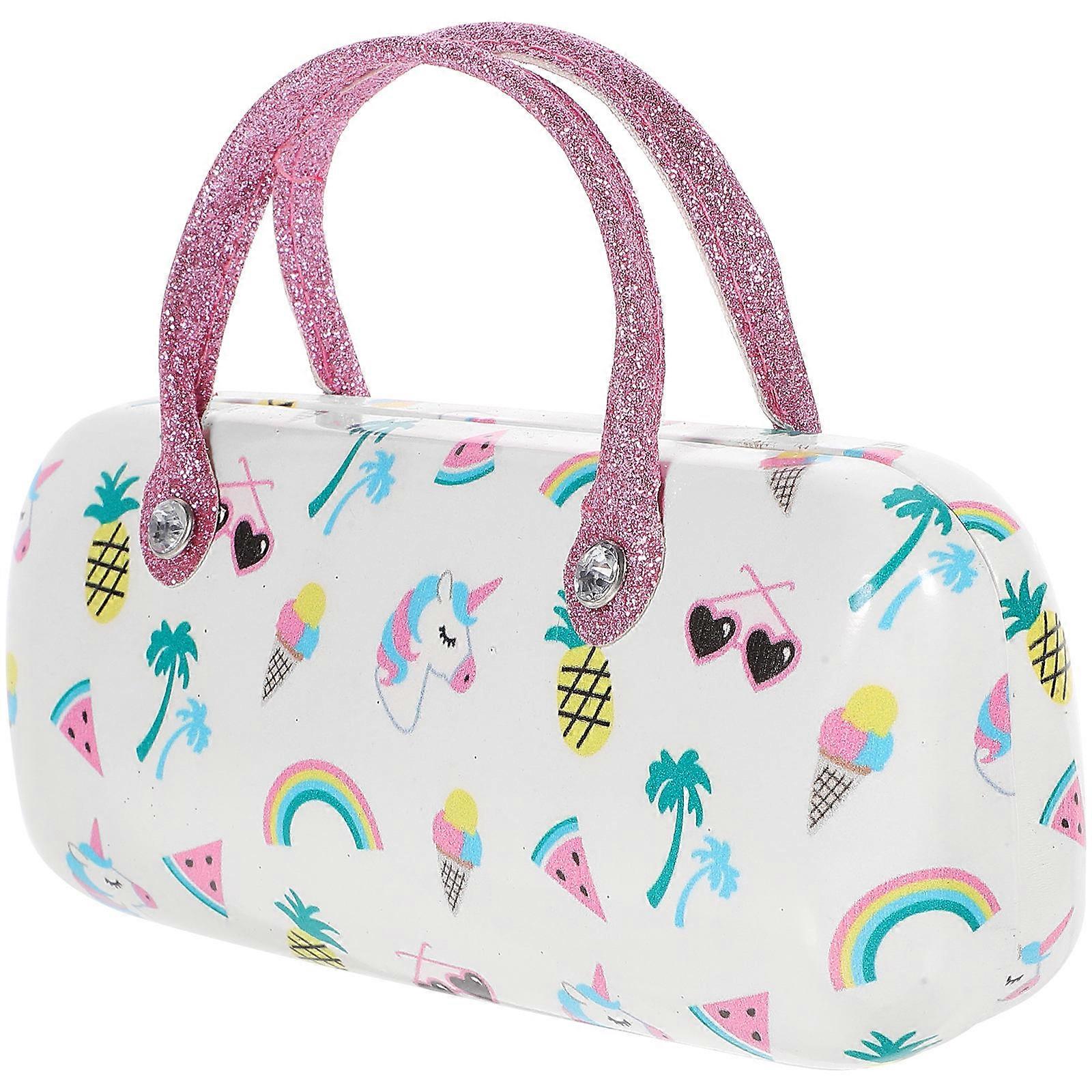 Fashionable Eyeglasses Case 4Pcs Rectangular PU Glasses Storage For Kids Travel Multi Color Style Container
