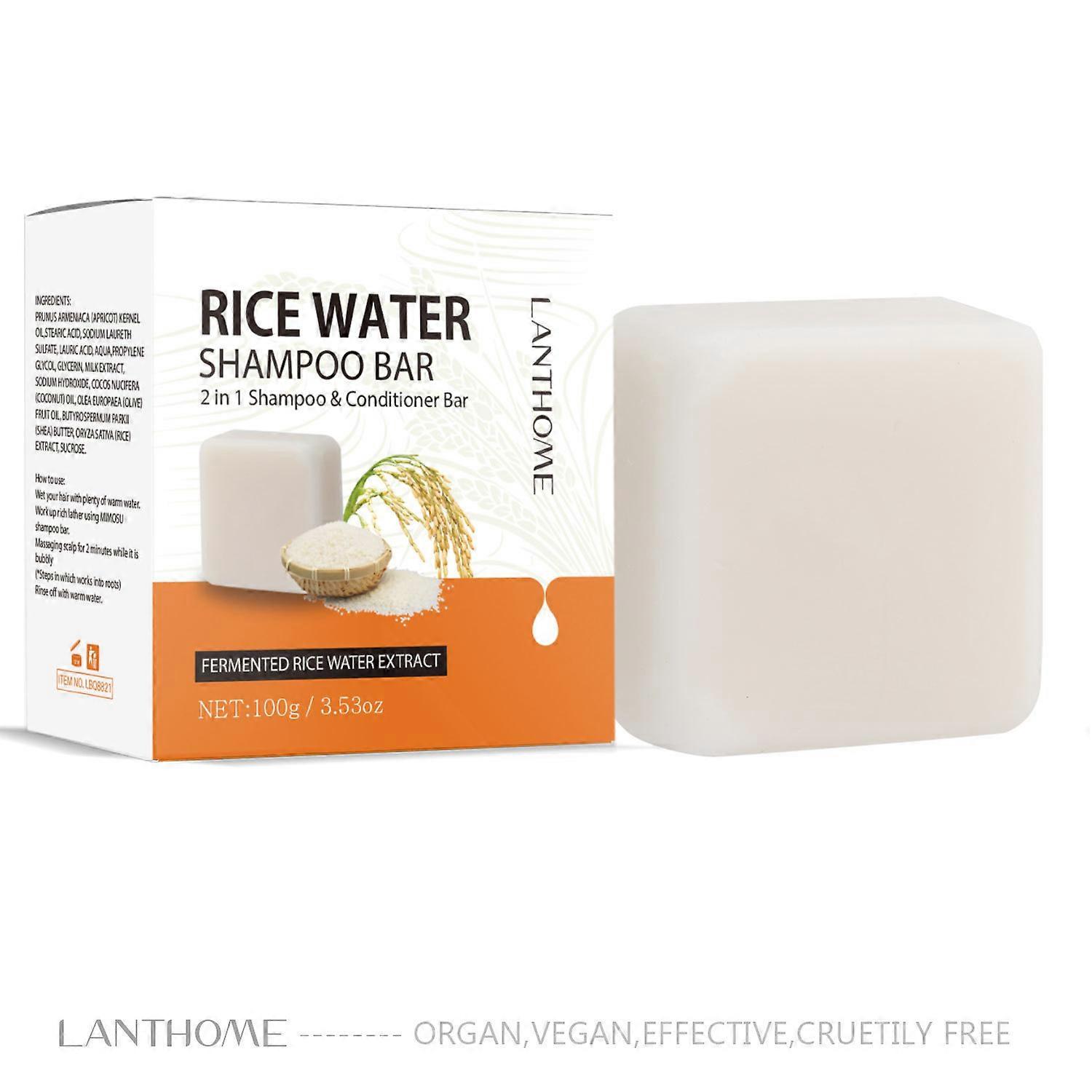 Lanthome Risvandsbalsam Sæbe Firkantet 100g Risvandsbalsam1