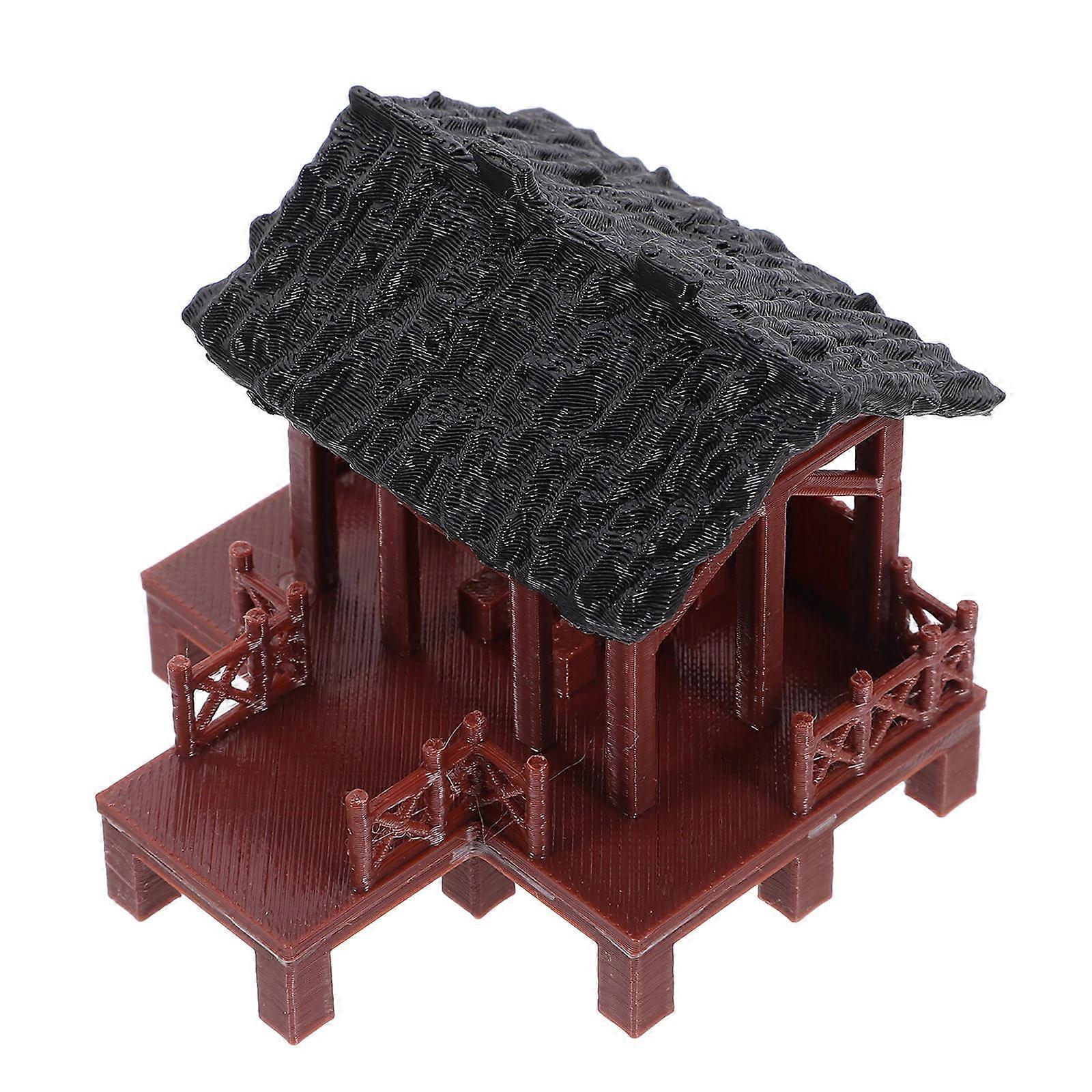 Tiny Pavilion Aquarium Adornment for Micro Landscape 3Pcs Pack