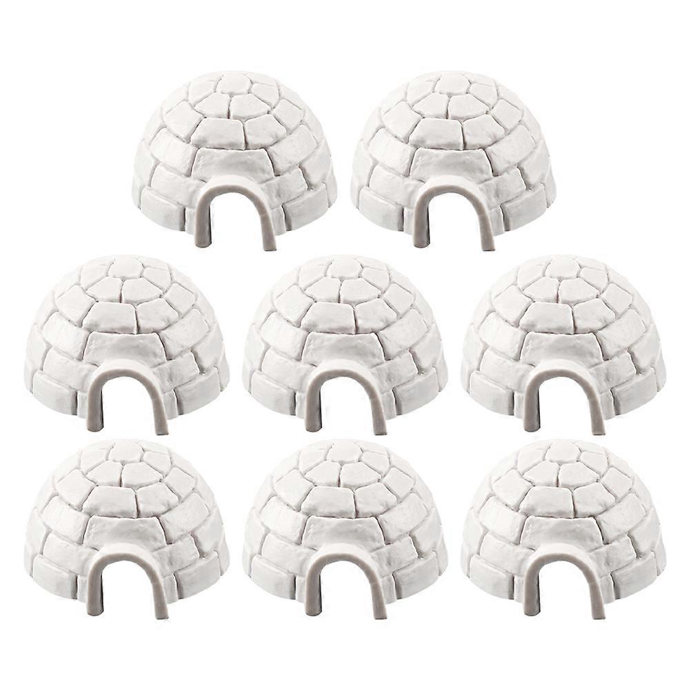 Ice House Decoration Resin Figurine for Decor 16Pcs Mini Simulation Set