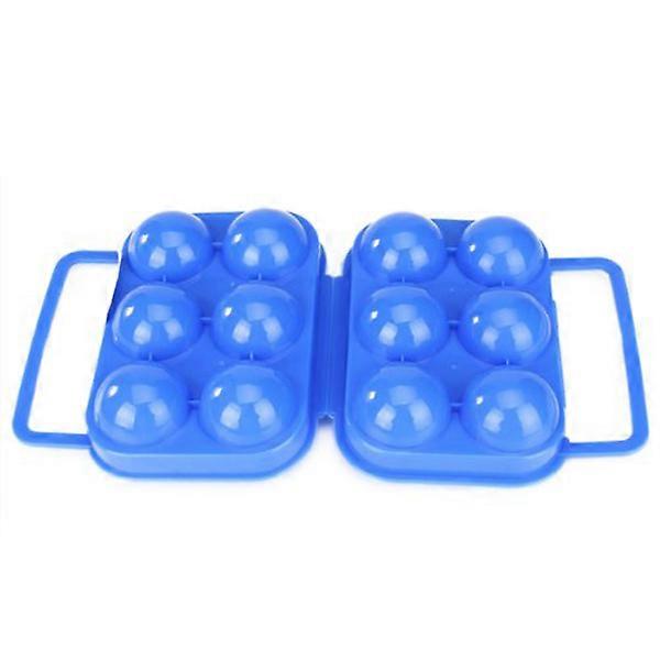 Plastic Egg Storage Container Portable Folding Carrier Box for Camping 6 Eggs
