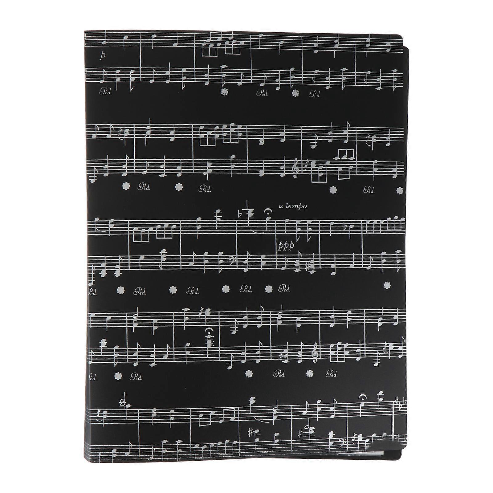 Music Sheet Holder Document Organizer 2Pcs Portable Black Folder
