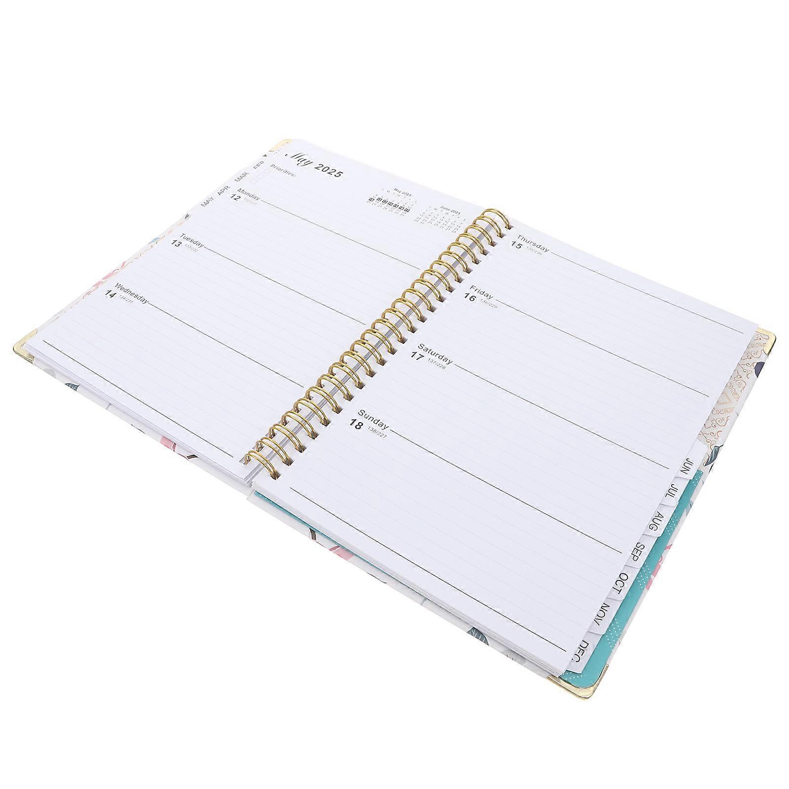 Daily Planner Undated Office Planner For Doodling And Drawing Doublewire Binding 1Set