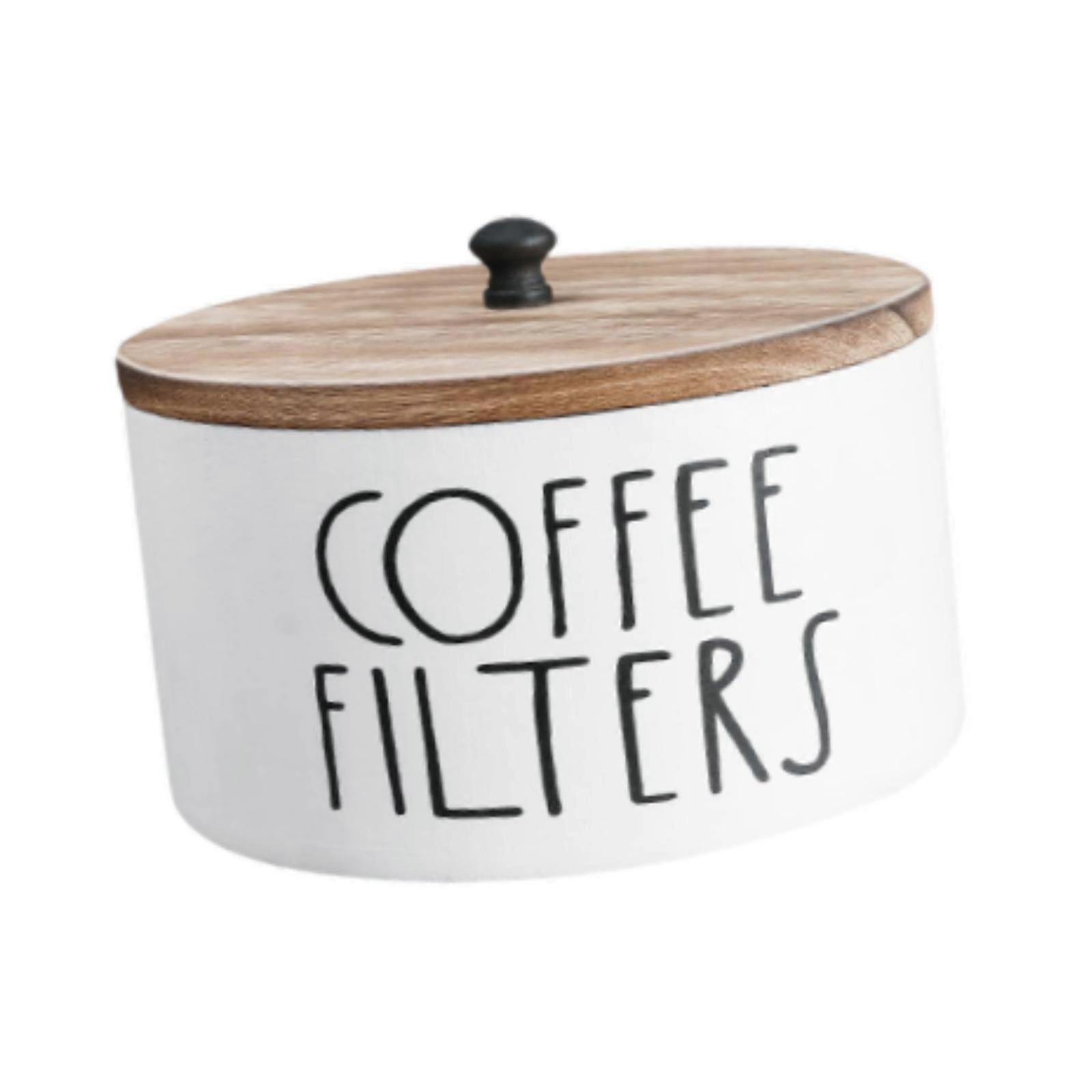 Coffee Filter Holder Case Basket Storage Container for Office Dining Kitchen