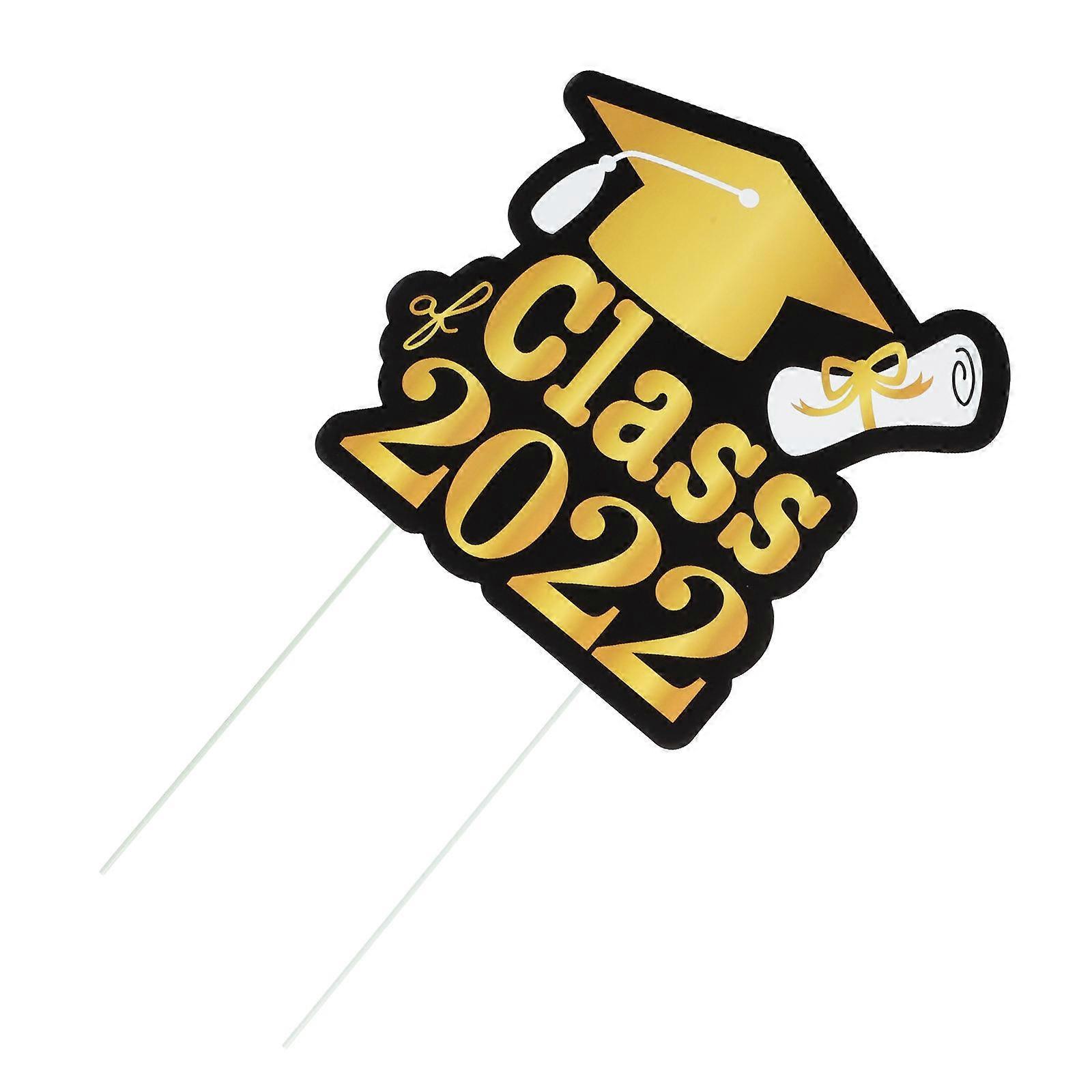 Creative Graduation Yard Sign Garden Stake for Decor 1Pcs Plastic