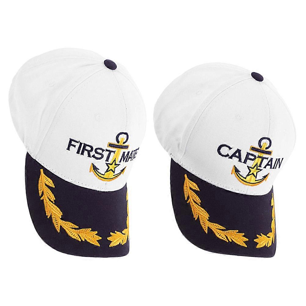 Captain Baseball Hat 4Pcs Matching Sailor Boating Caps for Adults