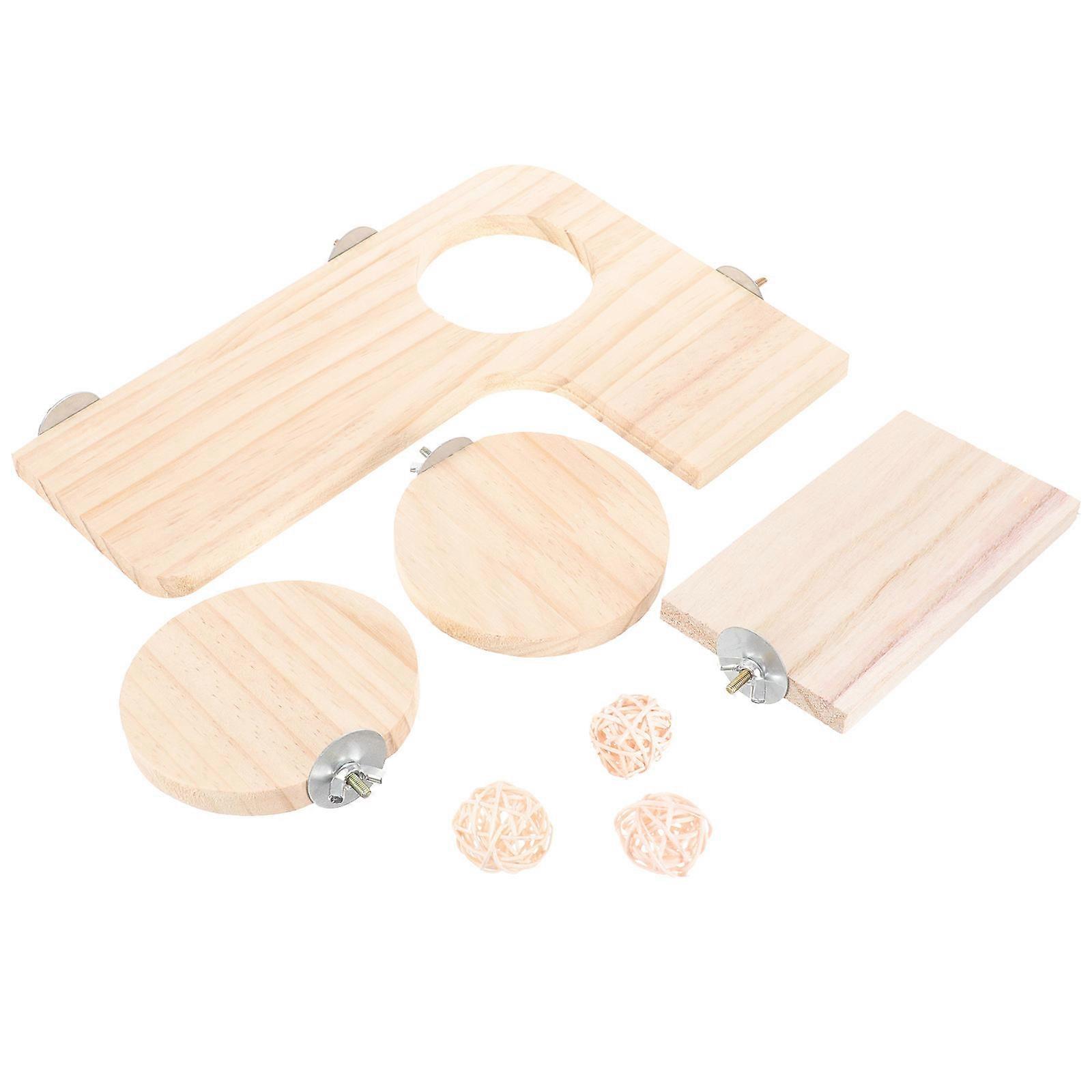 Hamster Cage Accessories Wood Platform for Climbing 2Sets