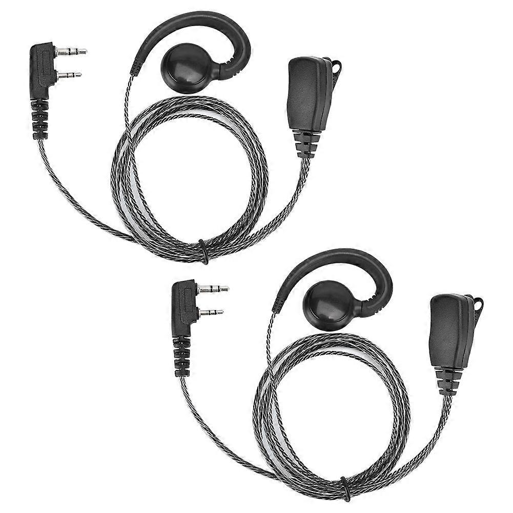2 Stück HR81 Walkie-Talkie-Ohrhörer-Headset 3,9 Fuß Kabellänge für K-Kopf-Funkgerät