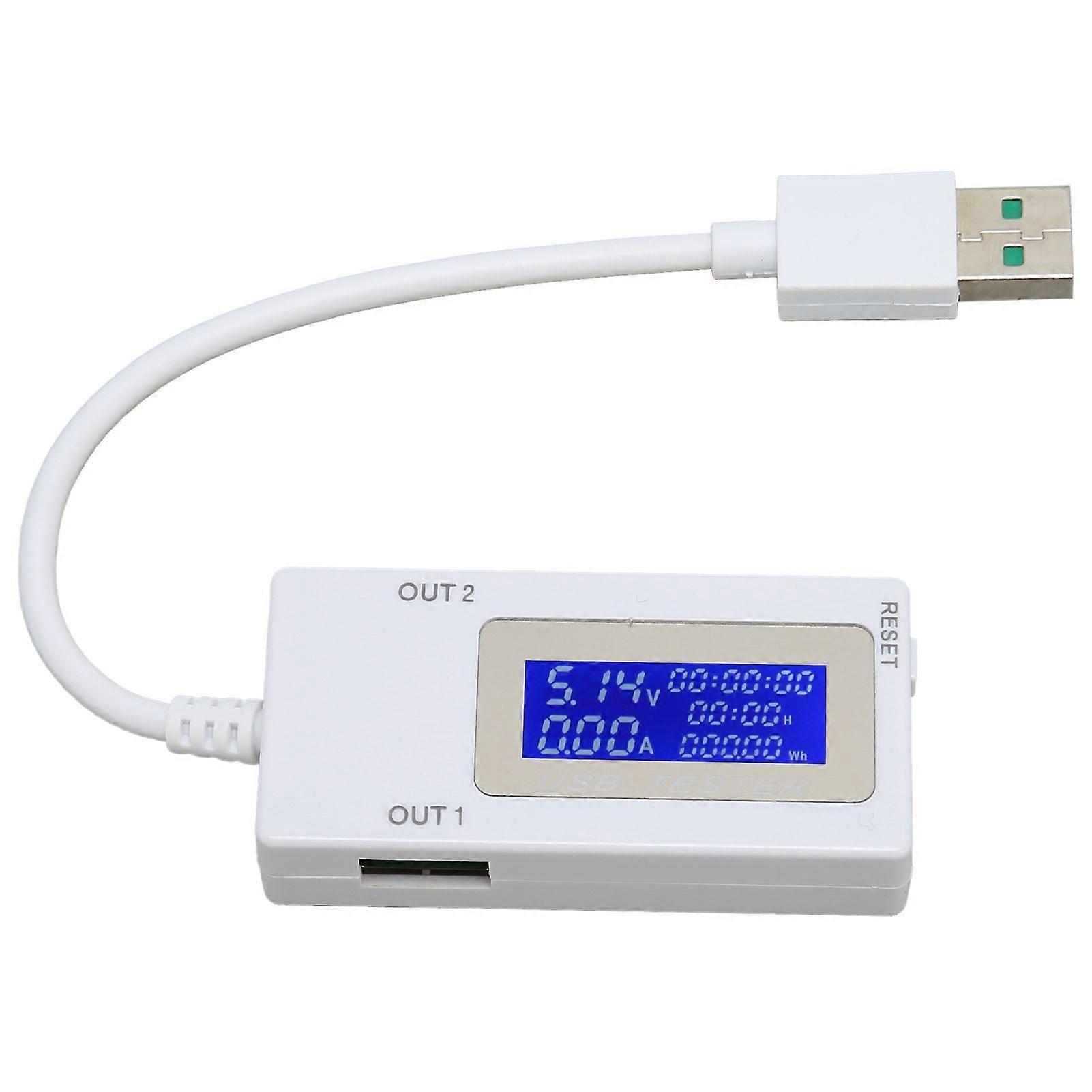 Dual USB Tester Mini Digital 430V Voltage 05A Current 0150W Power DC USB Current Mete for Phone
