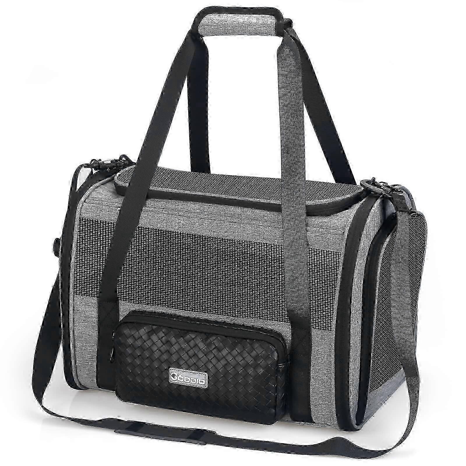 TSA Airline Approved Collapsible Soft-Sided Pet Carrier with Honeycomb HRD Base for Travel and Airline Use