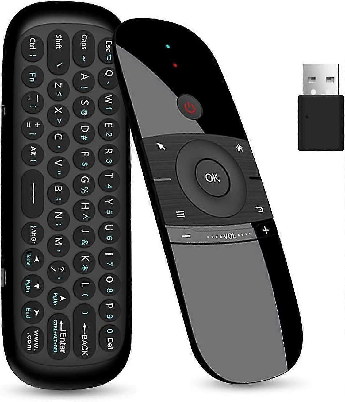 W1 Universal TV Remote Air Mouse, Wireless Keyboard Fly Mouse 2.4GHz Connection