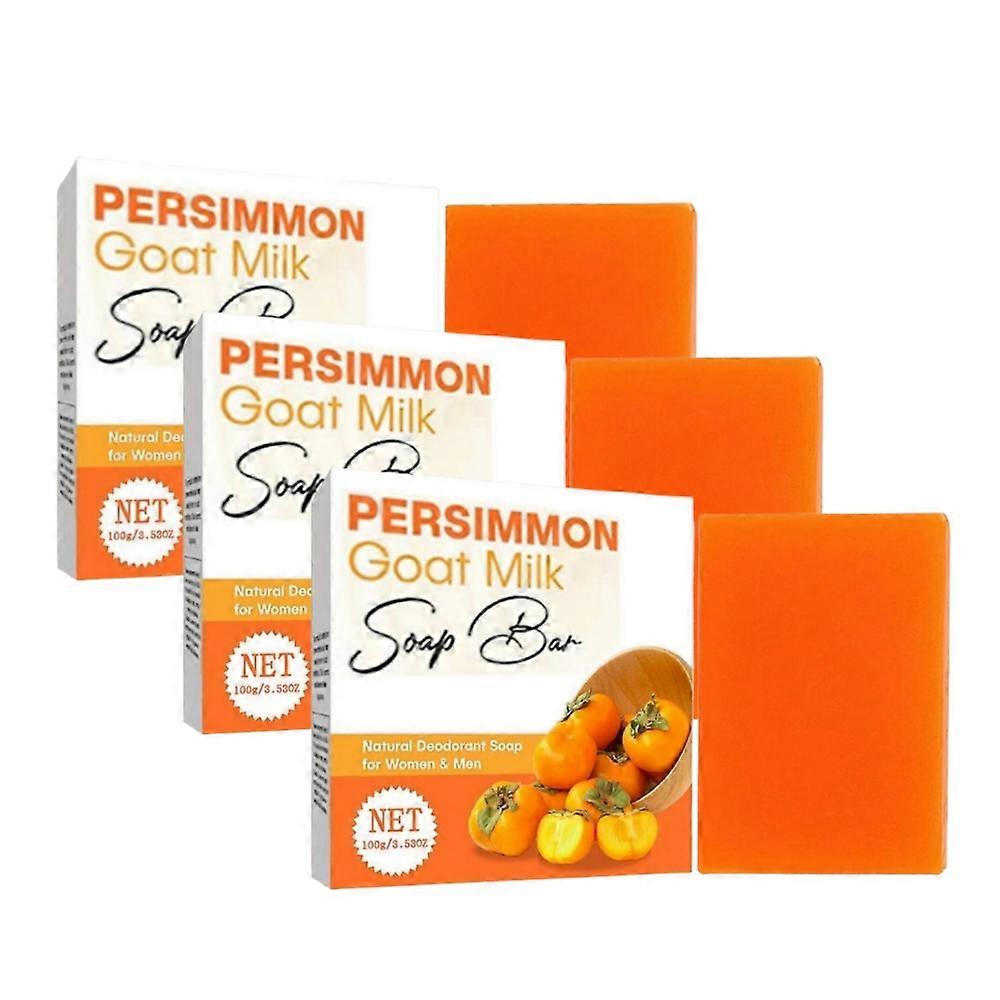 Persimmon Soap Bar for Body Odor Control, Natural Purifying Deodorant Body Bar Soap for Eliminating Nonenal Odor, Persimmon Soap For Old People Smell