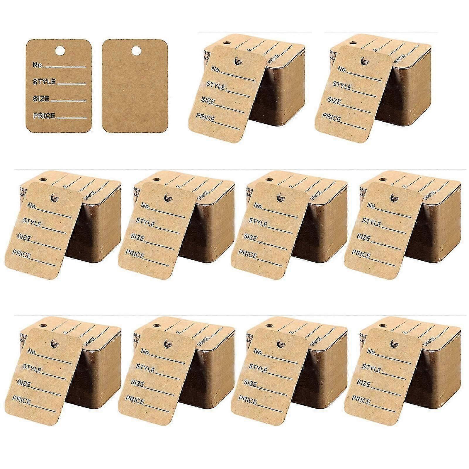 1000 stuks voorbedrukte geperforeerde prijskaartjes Merchandise Tags Kleding Prijs Label