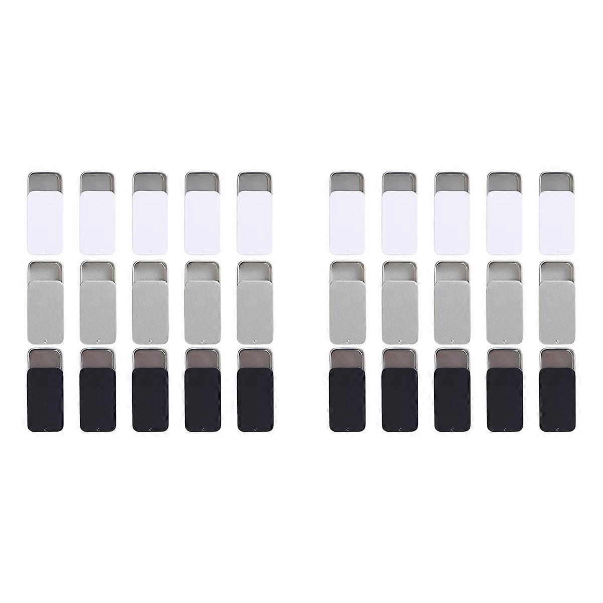 Slide Top Tin Containers Mini Metal Tin Box Containers Storage Boxes