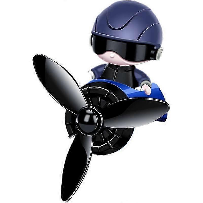 Rotating Airplane Propeller Car Air Freshener with Clip for Vent Fragrance