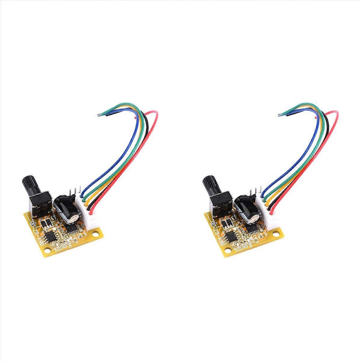 2X BLDC 3-Phase Brushless Motor Driver DC5V-15V 2A 15W DC Motor Speed Controller Sensorless Board Mo