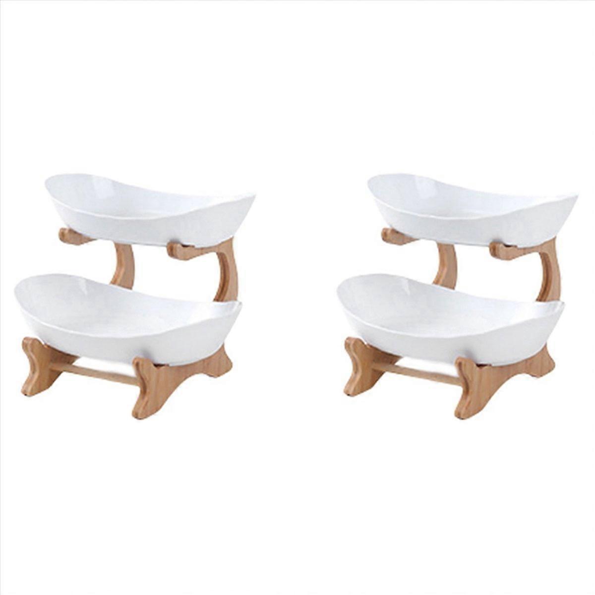 Fruit Tray Racks Table Plates Dinnerware Kitchen Fruit Bowl Partitioned Candy Cake Trays Tableware D