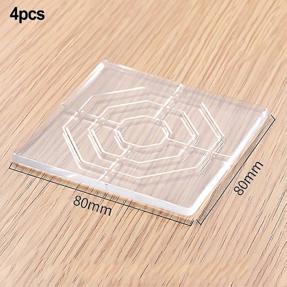 Anti Vibration Pads for Washing Machine - Reduces Noise, Stops Shaking & Skidding, Compatible with All Machines - 4 Pcs Clear Mats (3.15")