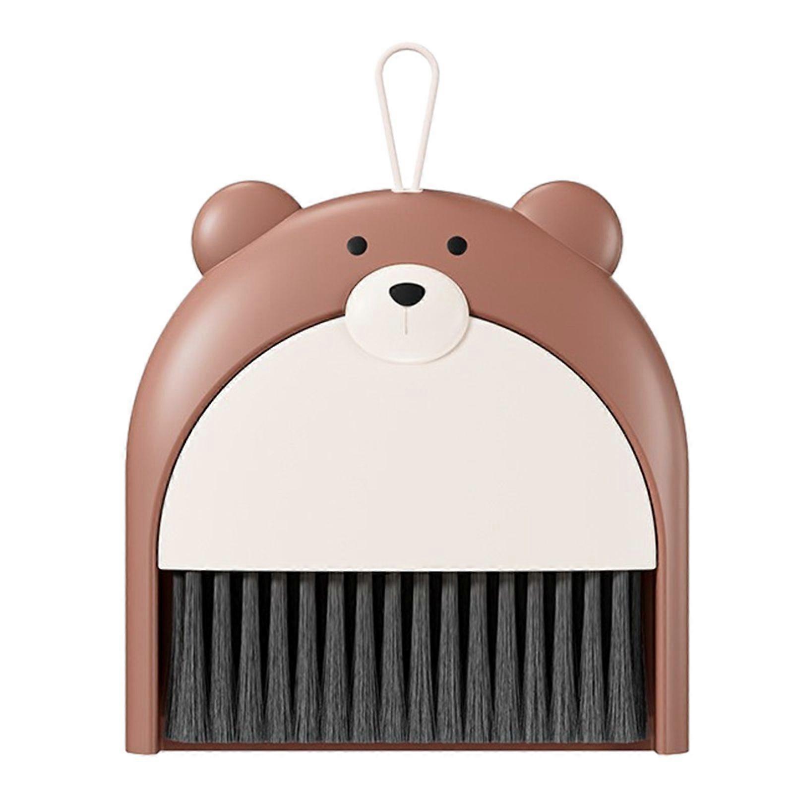 2Pcs/Set Broom Dustpan Set with Lanyard Soft Bristles Small Portable Wall-Mounted Keyboard Desktop Corner Cleaning Broom Kit