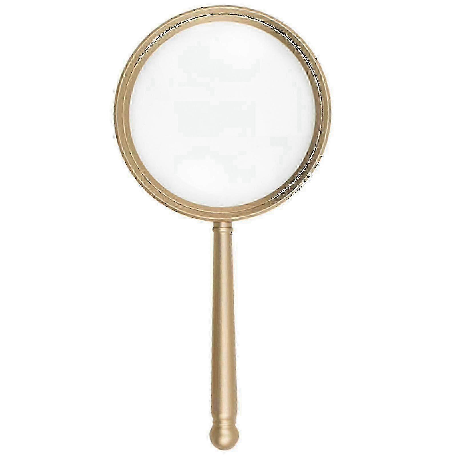 10X Handheld Magnifying Glass with Large Lens and Metal Handle