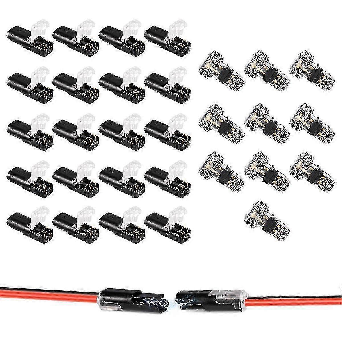 30Pcs Low Voltage Wire Connectors - Pluggable LED Strip Connectors