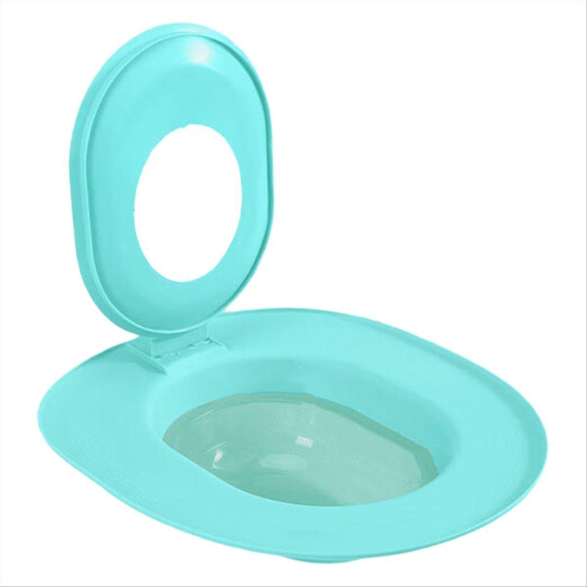 Smart Cat Toilet Training Seat with Non-Slip Oval Design, Includes Pad Box Blue