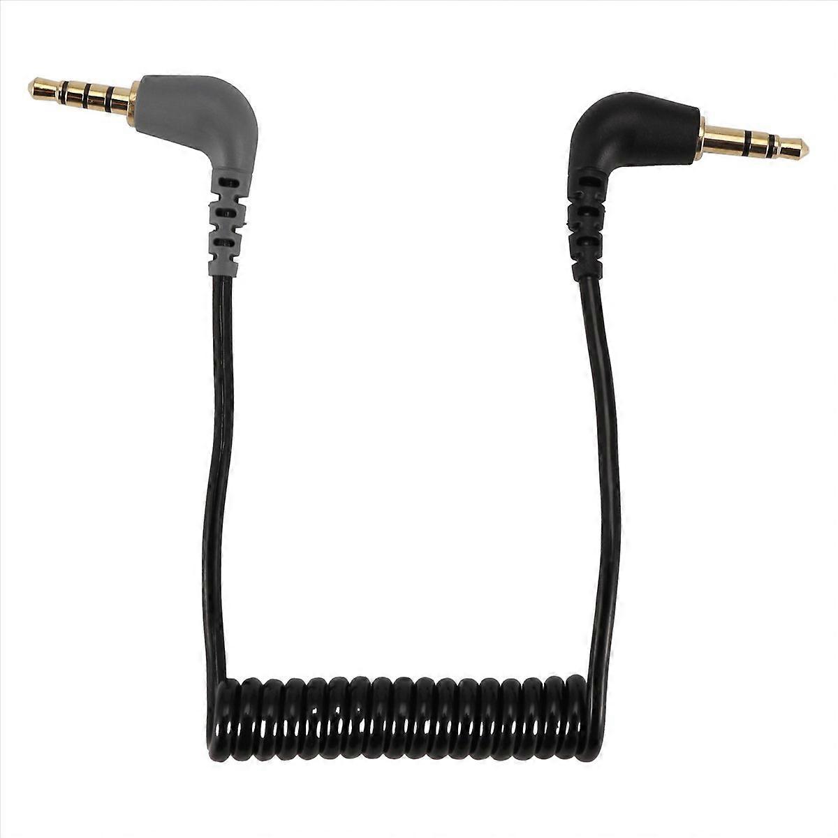 TRS to TRRS Microphone Cable Replacement Spring Coiled Wire