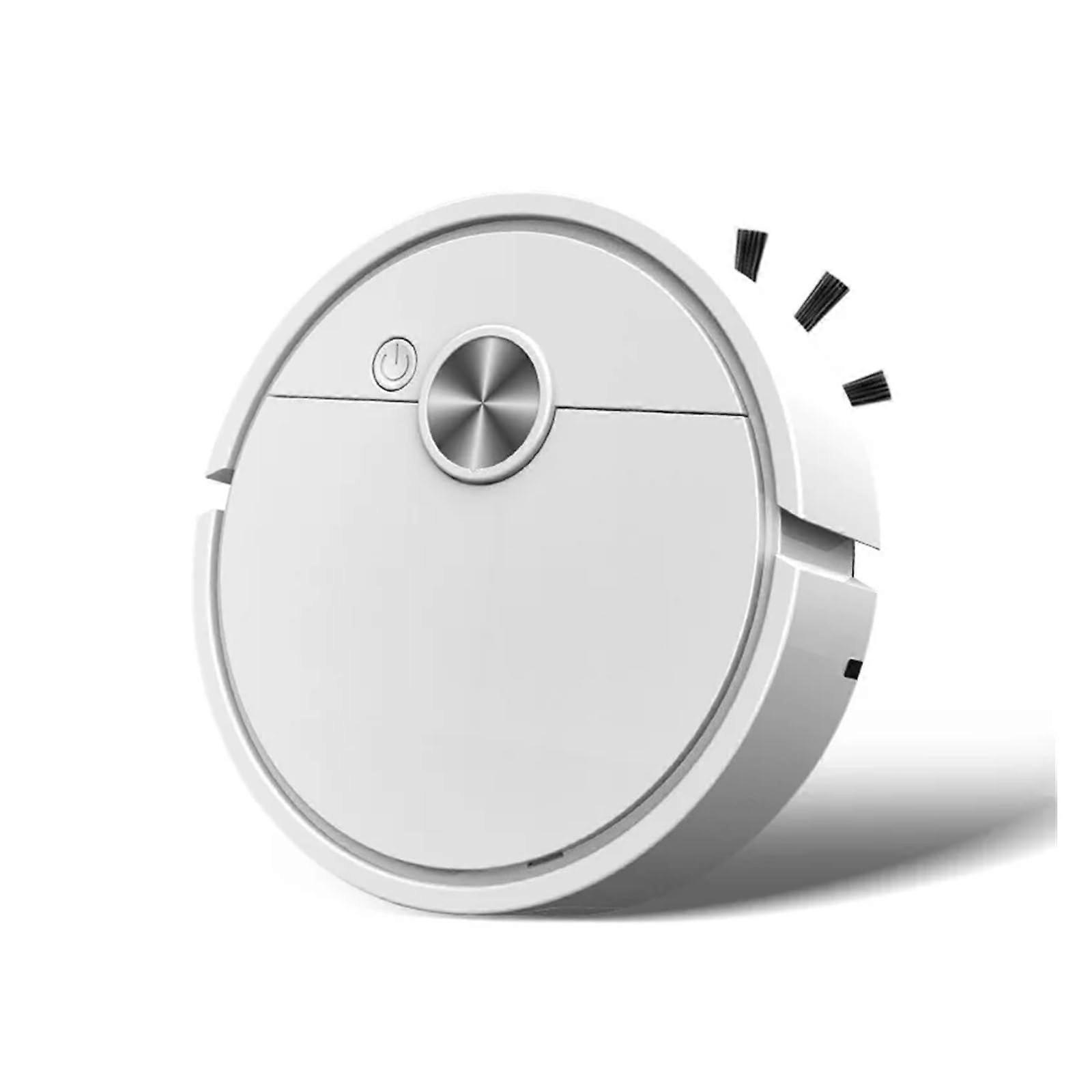 3 in 1 Sweeping Robot Rechargeable Vacuum Strong Suction Mop Function Compact Cleaning Machine White Home Use
