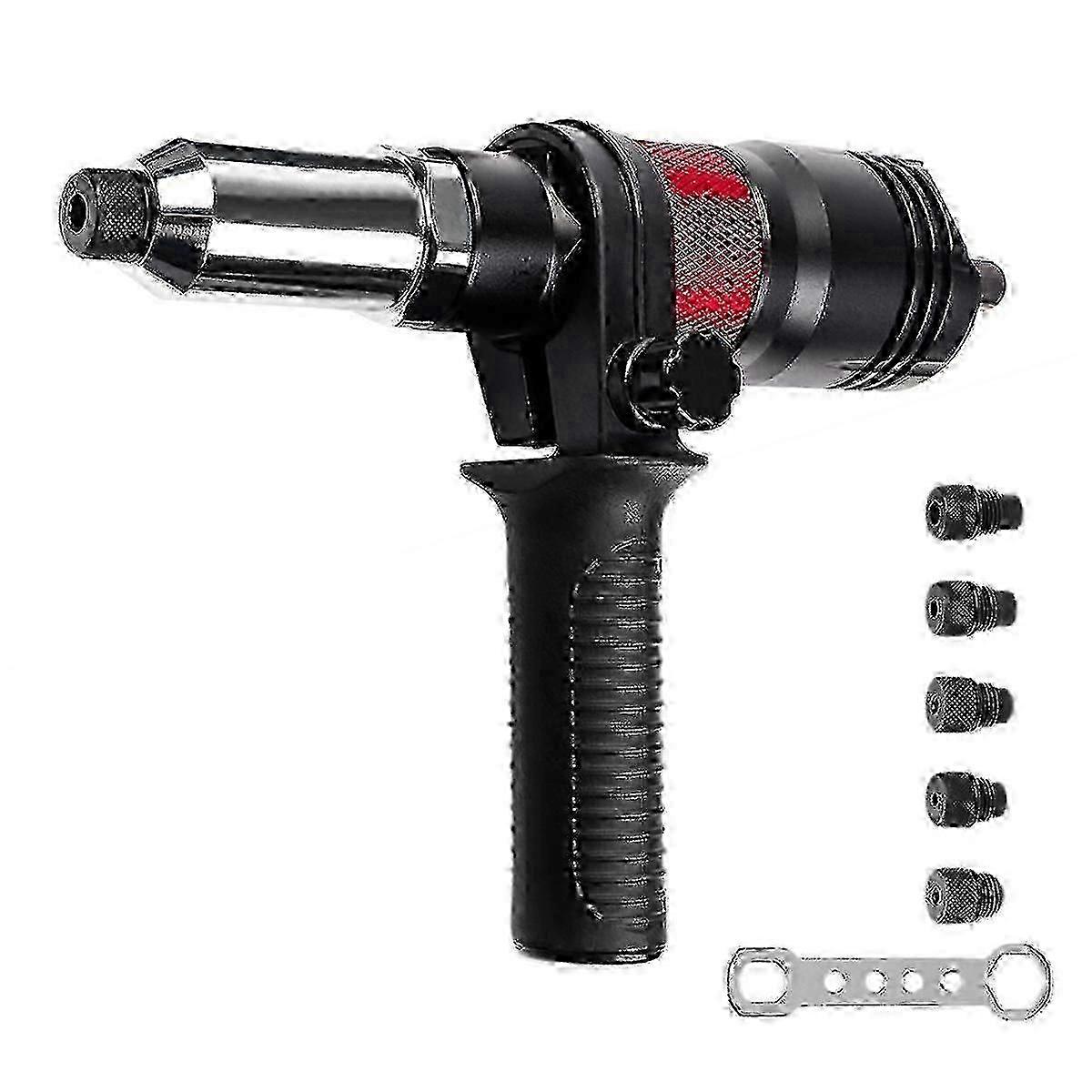 2.4-6.4mm Electric Rivet Nut Adapter Automatic Riveting Nail Cordless Riveting Tools with Wrench and Handle-Yvan