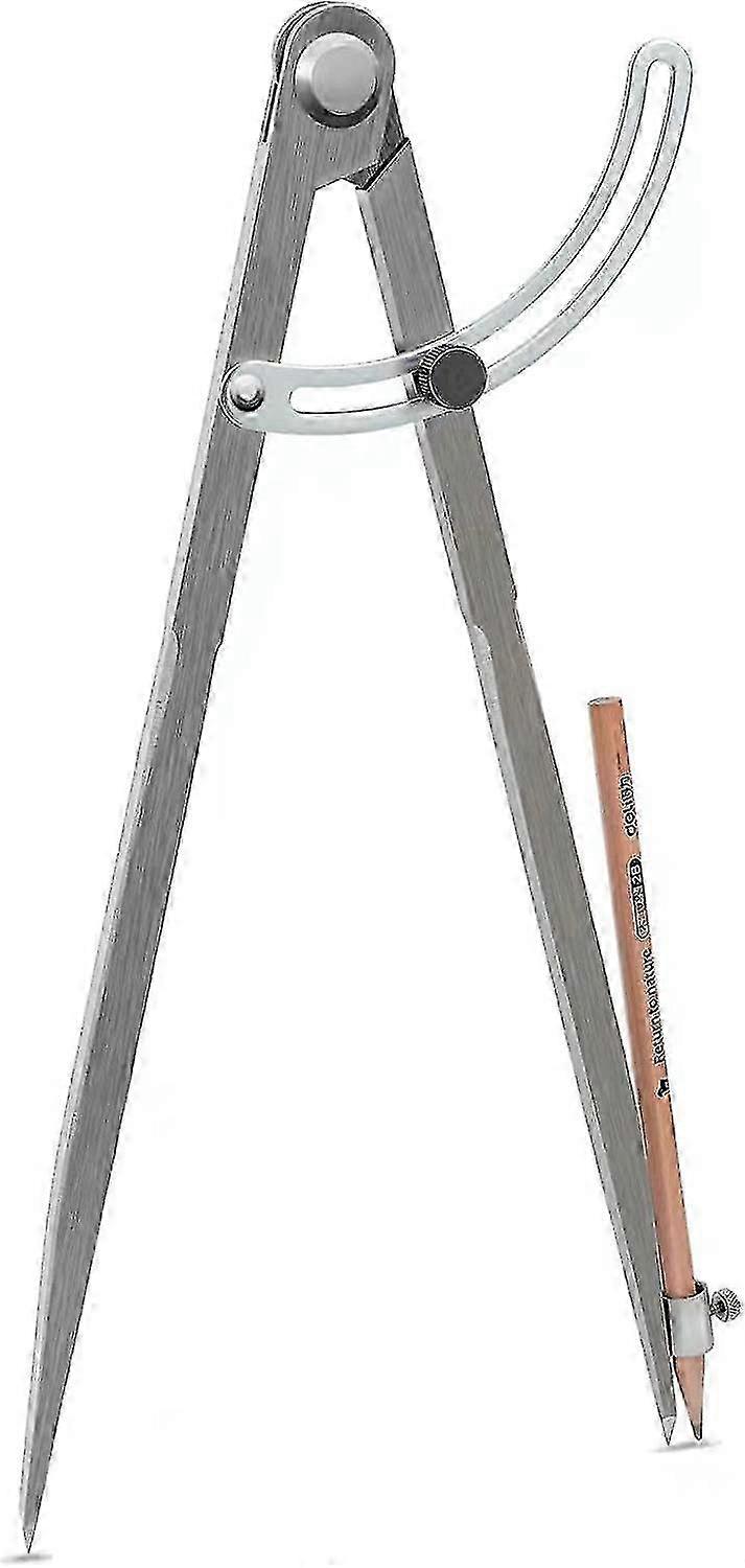 Professional 12 Inch Geometry Compass with Wing for Woodworking and Drafting