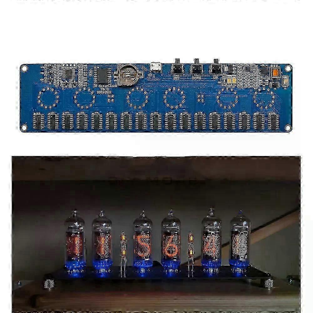 DIY In14 Nixie Tube Clock Digital LED Clock Gift Circuit Board Kit PCBA No Tubes