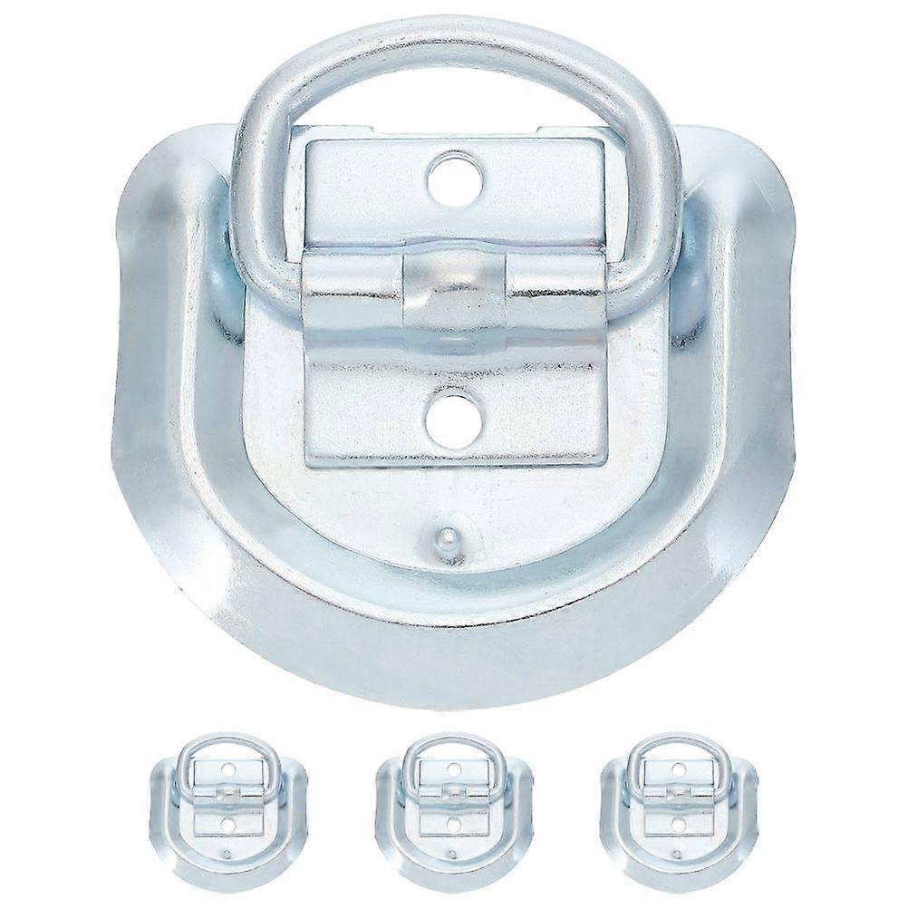 4pcs Tie-down Anchor Ring Trailer Anchor Fastening Buckle Hitch Pull Tabs