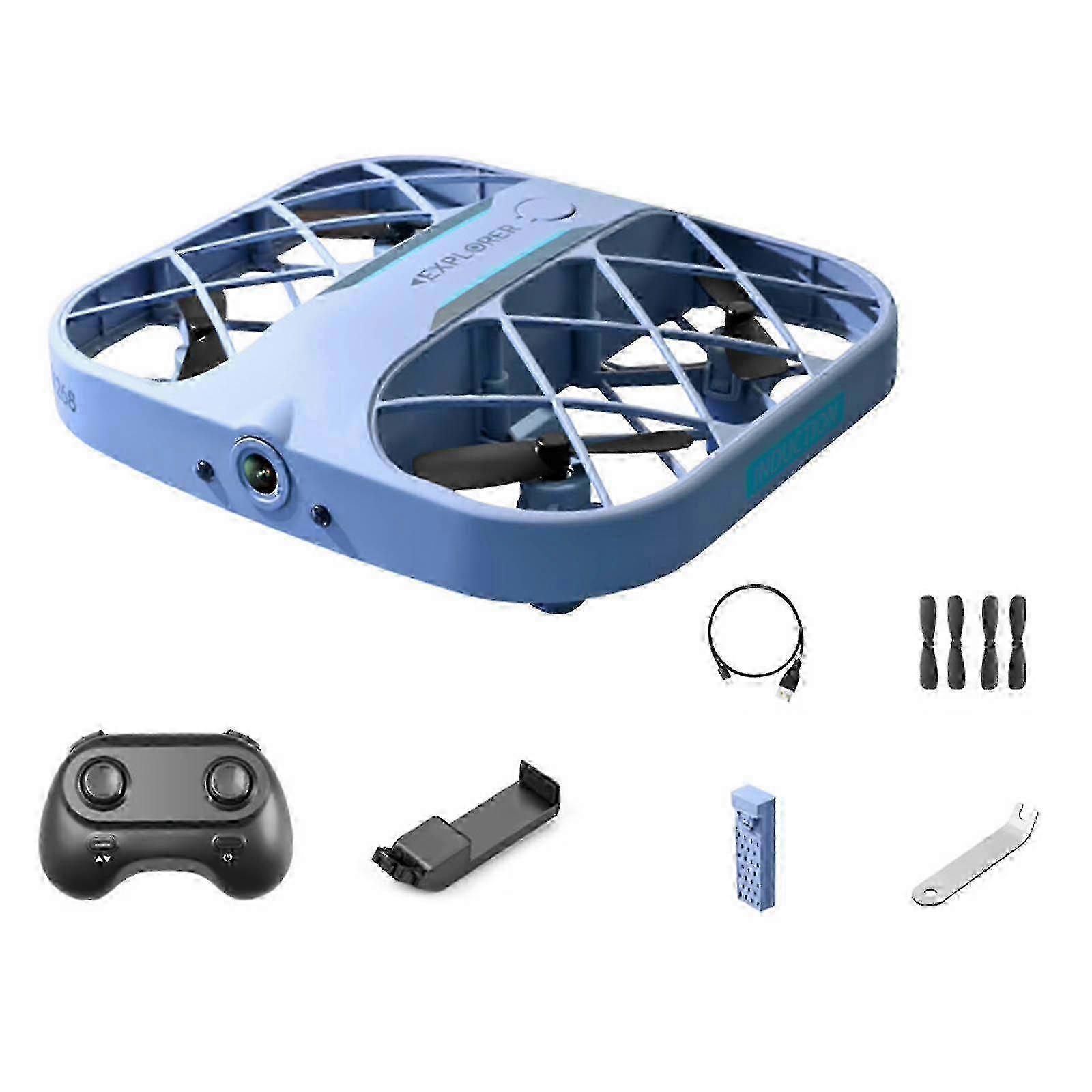 Four Intelligent Hover Mini Uav Remote Control Aircraft Wifi Hd 4k Camera Rechargeable Battery