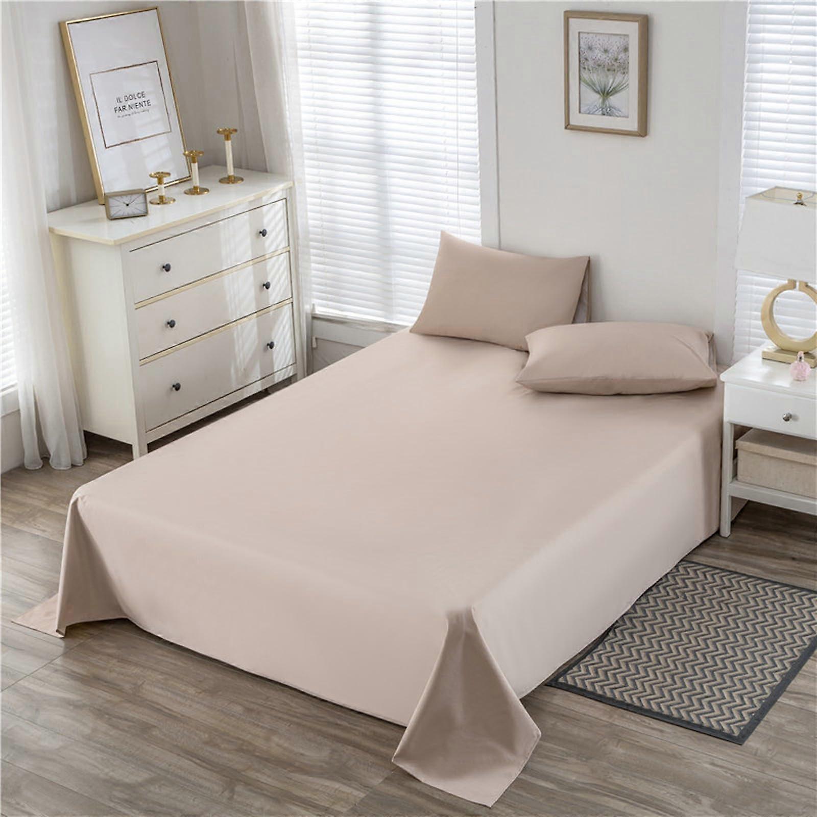 Pink Waterproof Flat Sheet 160x230cm Brushed Microfiber Breathable Hypoallergenic