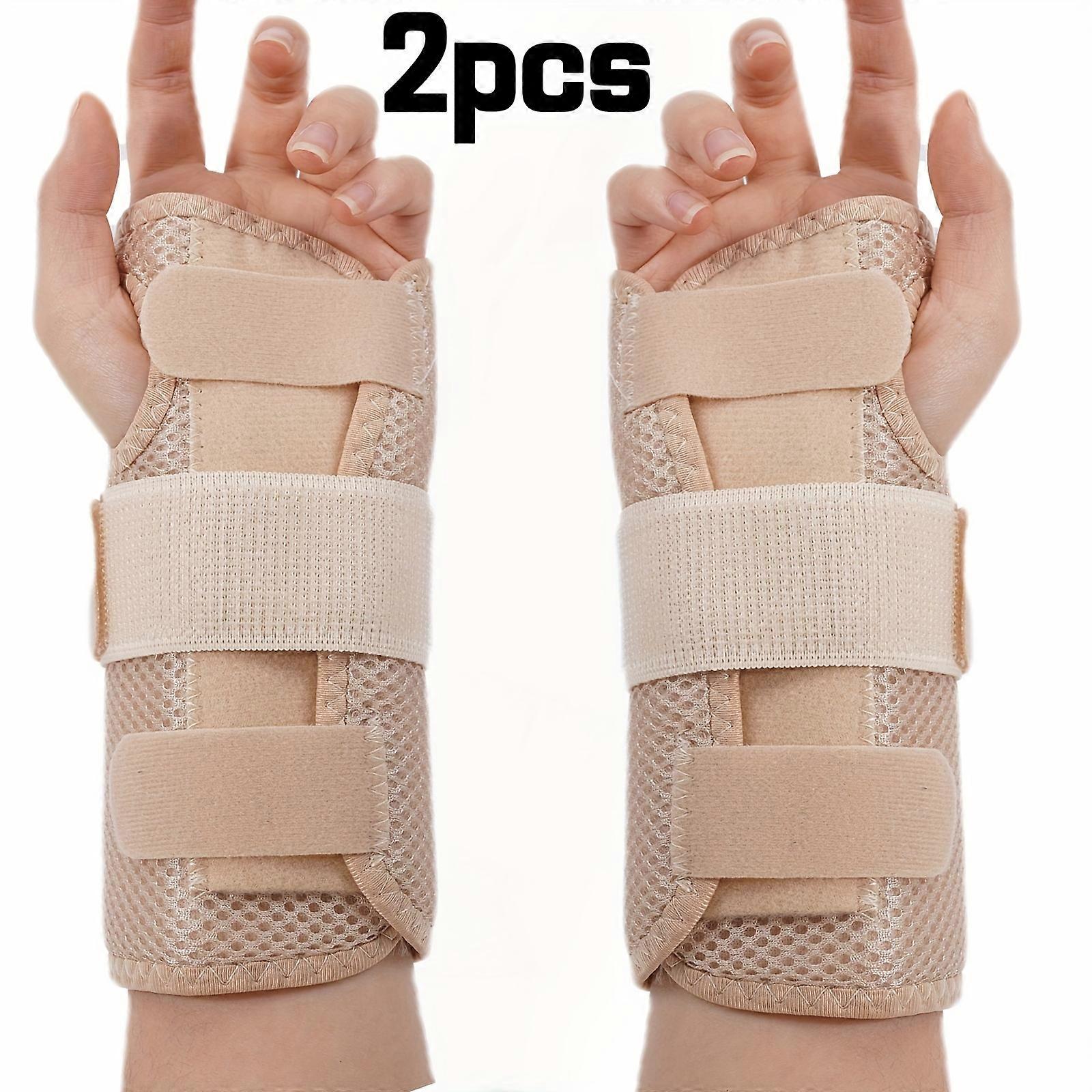 2-Pack Adjustable Thumb & Wrist Support Brace with Stabilizing Strap, Breathable for Carpal Tunnel, Hand Washable in 4 Colors.