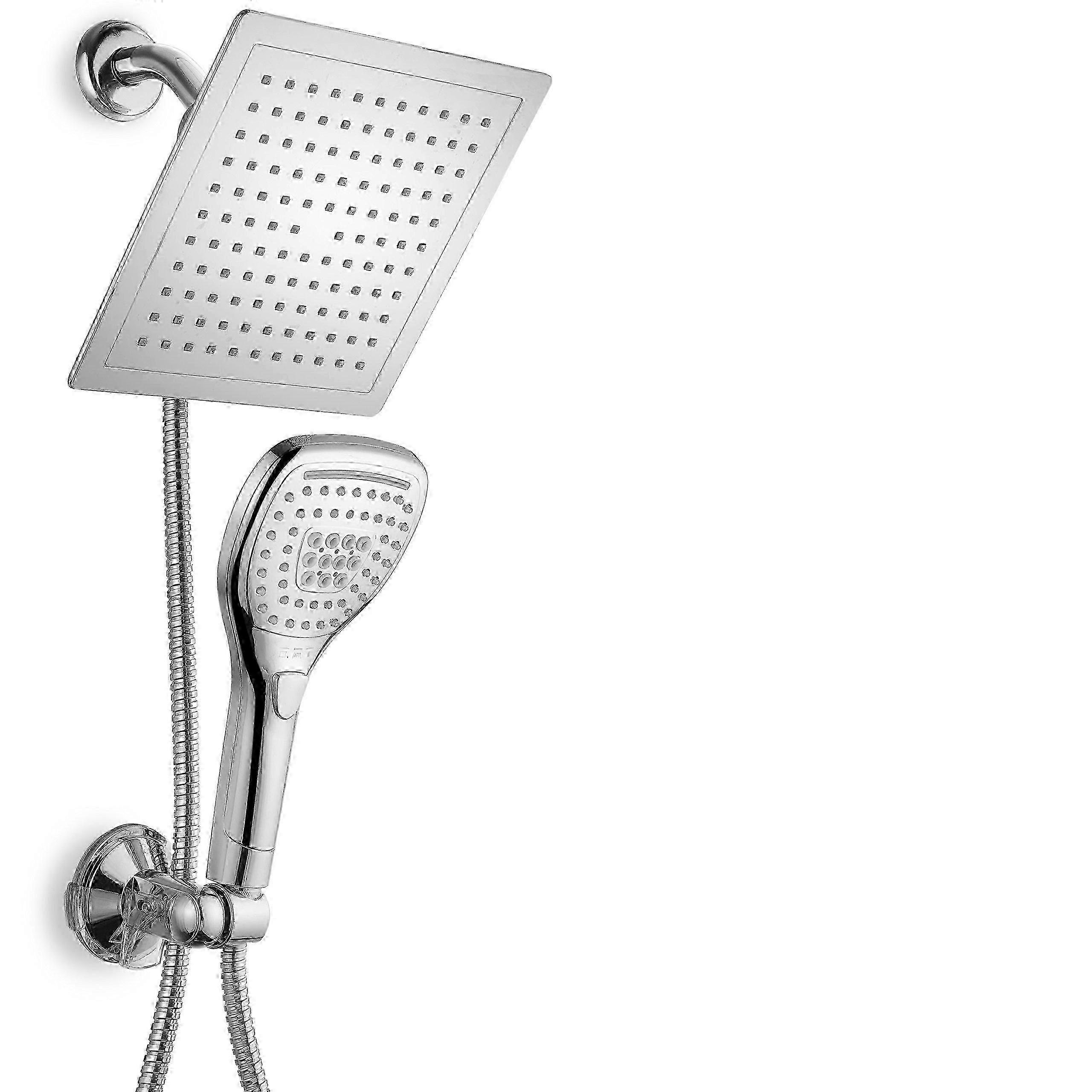 Ultra-Luxury 9 'Rainfall Shower Title/Hand Carrier Combo. Easy to work with Push-Button Flow Control button. 2025