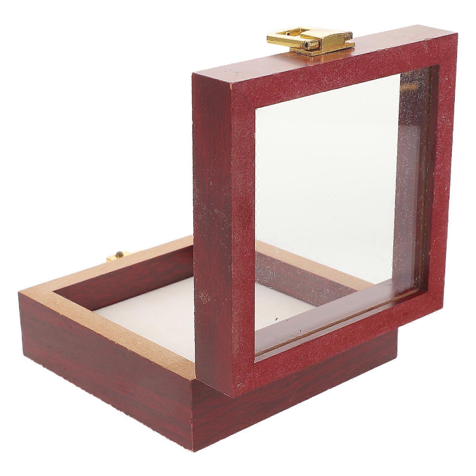Shadow Box Frame Specimen Display Box for Home Coffee Wood Square Case