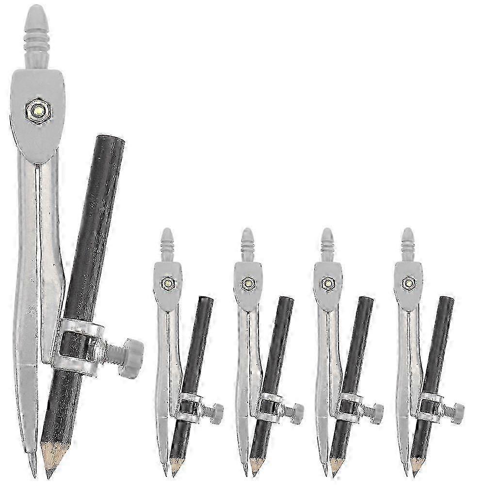 5Pcs Math Compass Drafting Tools Geometry Circle Drawing Compass for School