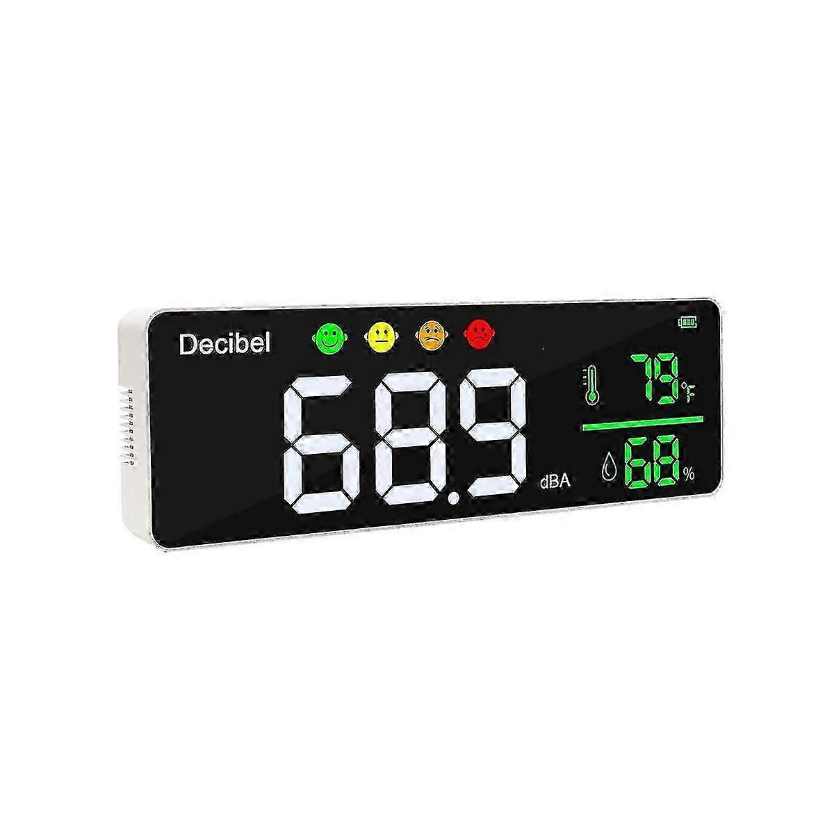3-in-1 Decibel Meter Sound Level Reader + Humidity & Temperature. Classroom Noise Meter, Spl & Db M