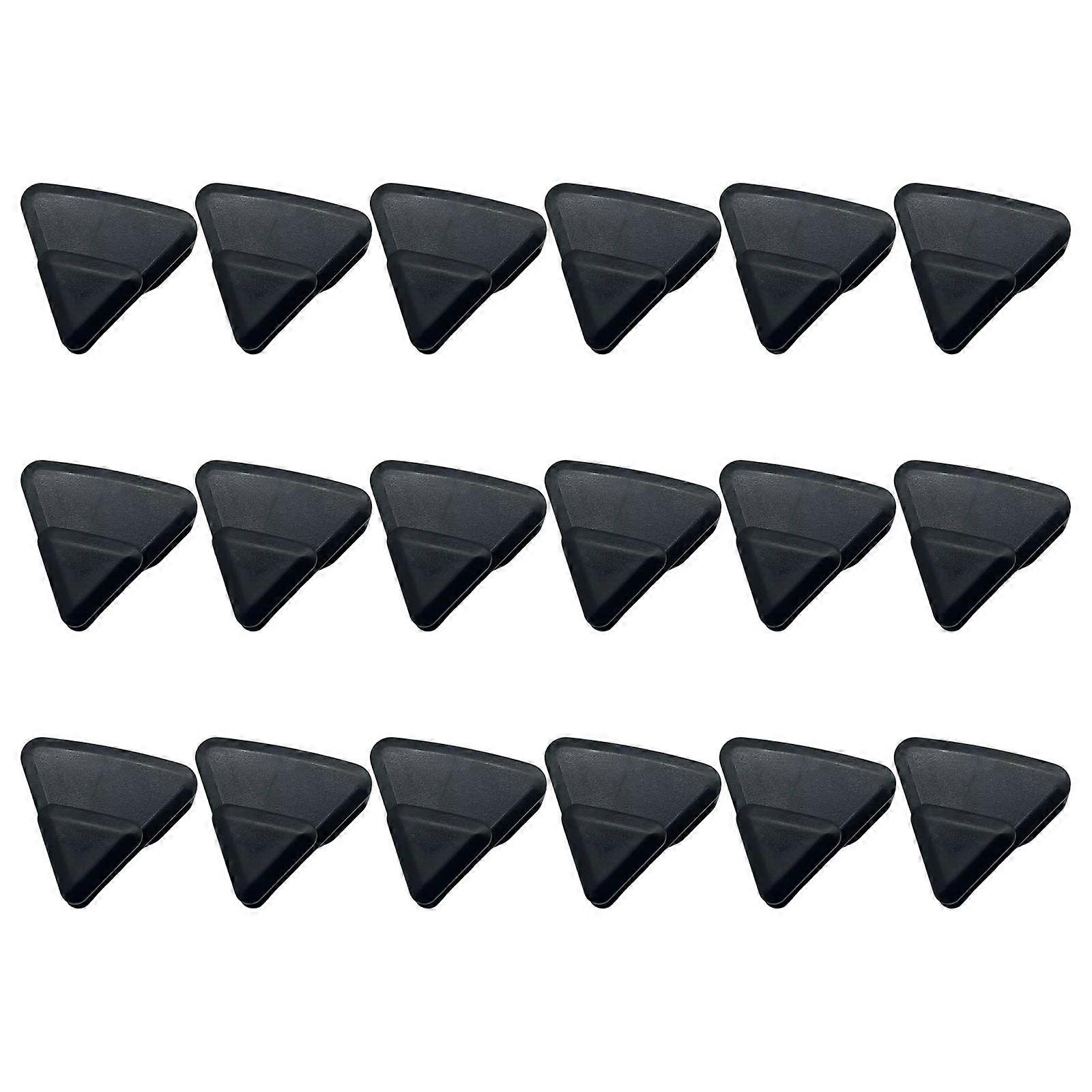 18Pcs Space Efficient Triangle Hook ABS Sturdy Closet Storage Accessories Multicolor