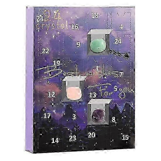 Advent Calendar with Natural Stones - 24 Day Christmas Mineral Countdown New Arrival