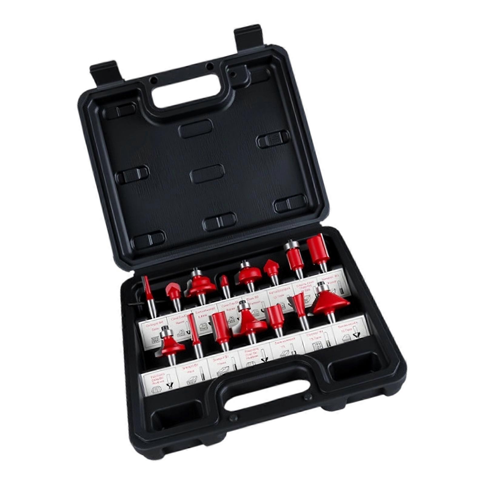 Industrial Grade 1/4Shank Router Bits Set Steel Construction Multiple Blade Styles For Smooth Cut Router Cutter Set Multicolor