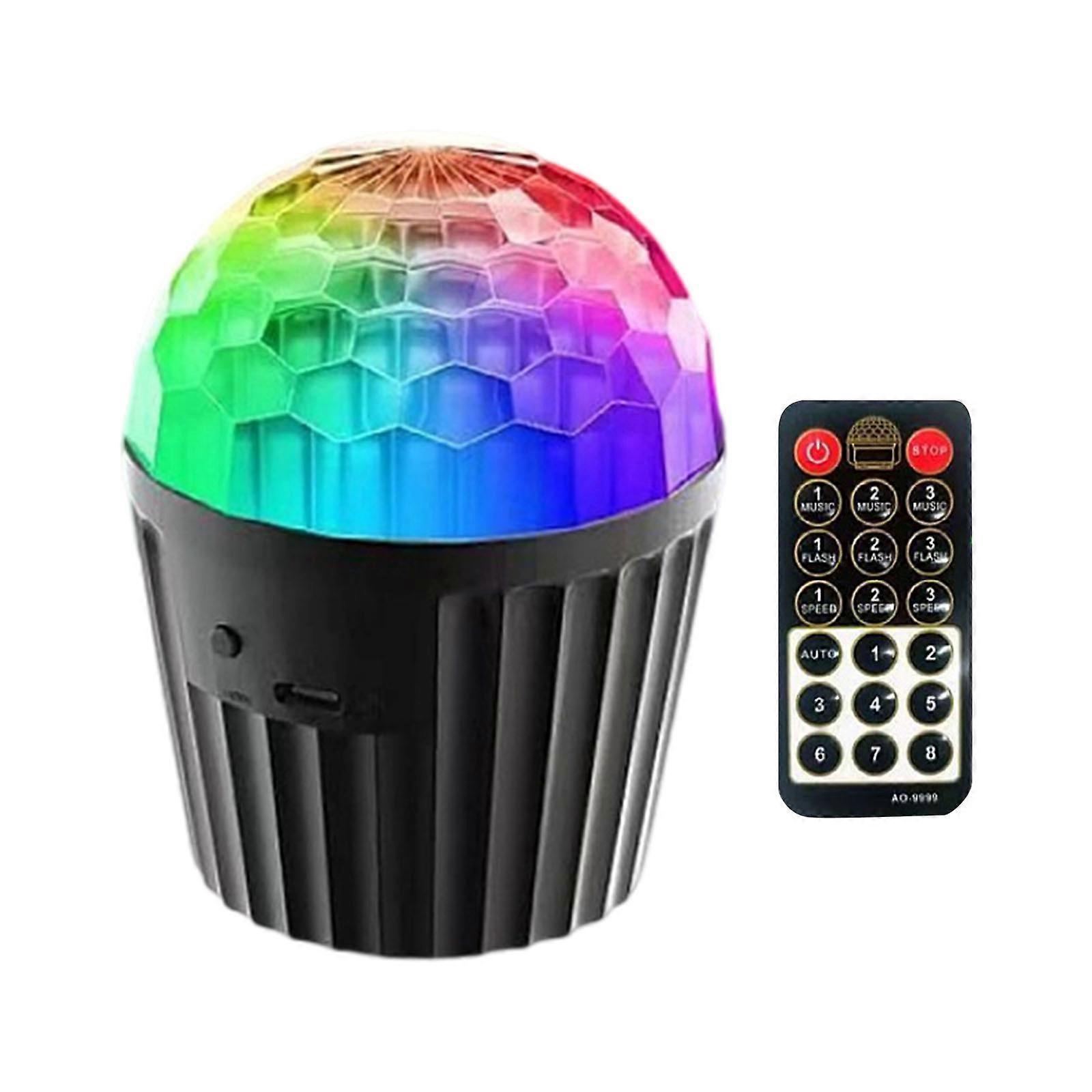 Small Party Light Automatic Rotating Colorful Projection Energy Efficient Bulb Plastic Texture for Themed Decorating Multicolor
