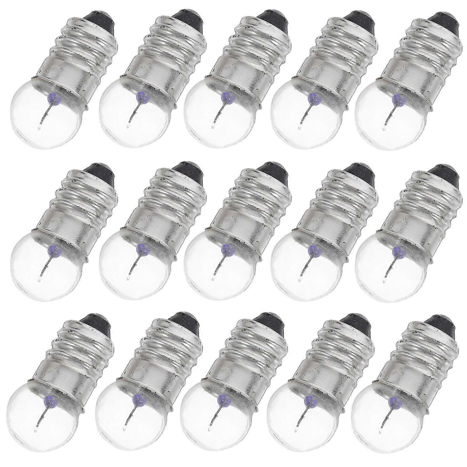 Handheld Flashlight Bulbs Screw Base for Physical Experiment 20Pcs