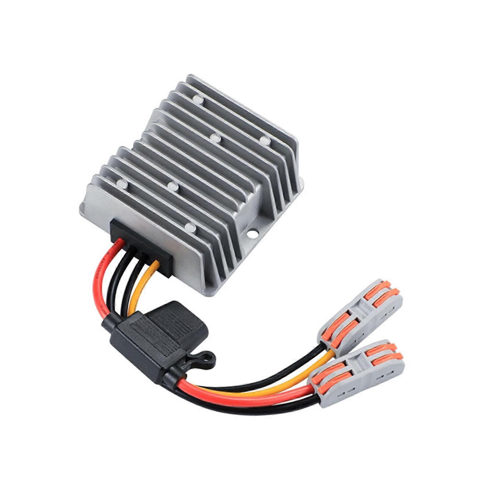 Voltages Regulator Power Converter Voltages Module with Replaceable Safety Fuses 12V To 24V Converter Easy to Install Multicolor
