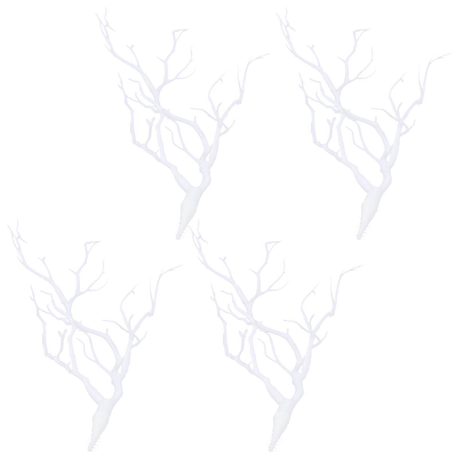4pcs Handmade Simulation Tree Branch Decoration Antler Shaped Twig for Flower Arrangement